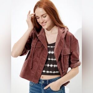 American Eagle Outfitters Women's Cropped Corduroy Jacket